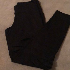 Juniors high waisted patched leggings.